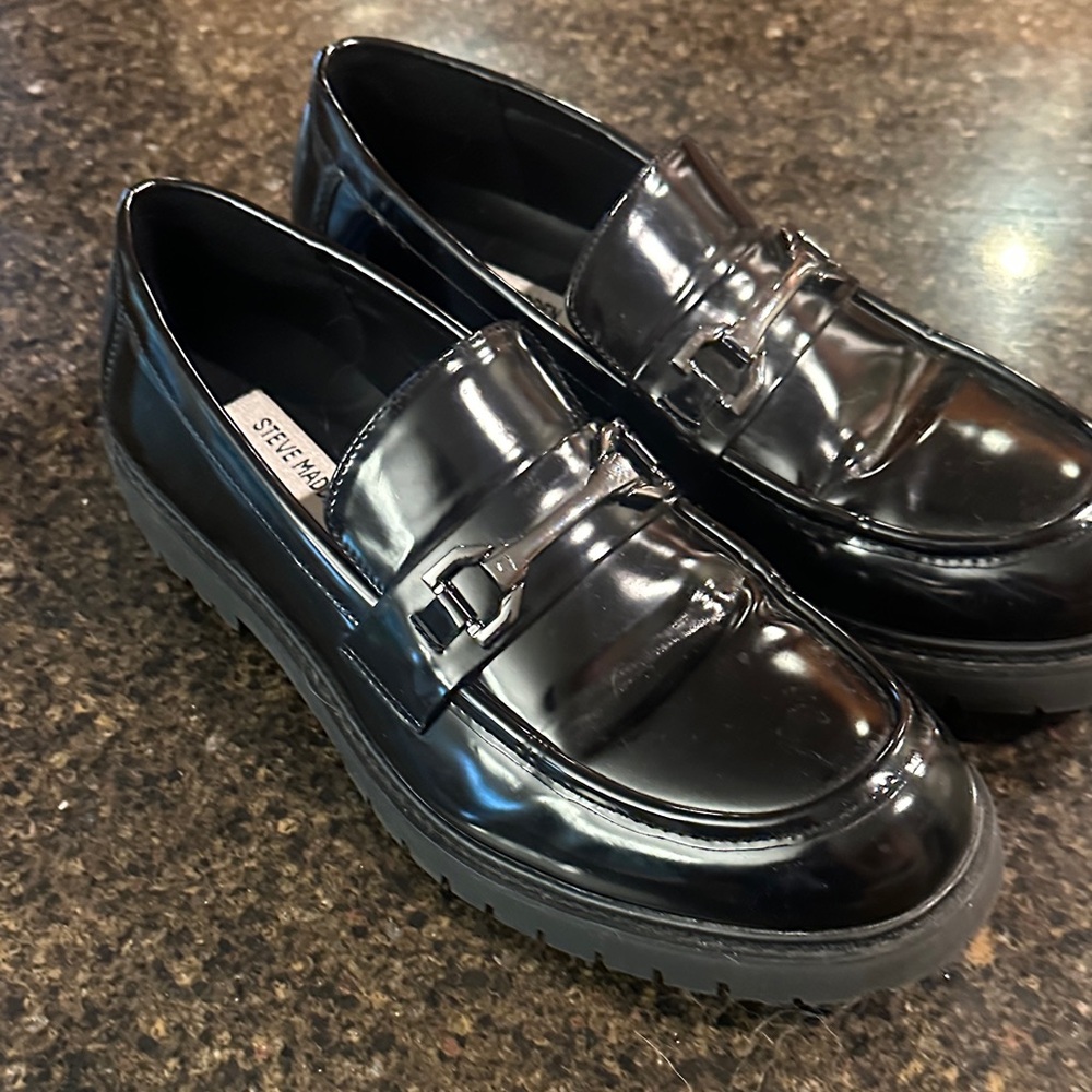 Steve Madden Shiny Black Men's Loafers